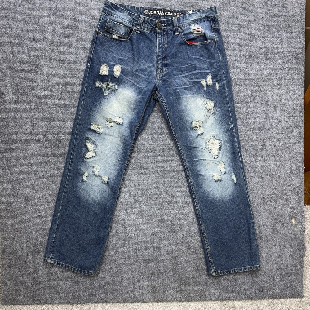Jordan Craig 79771 straight jeans distressed Men's size 34 34x30